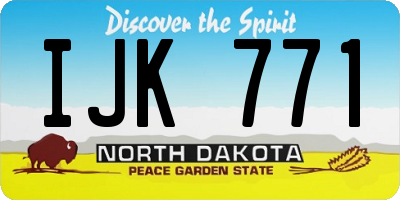 ND license plate IJK771