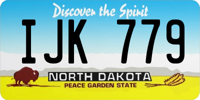ND license plate IJK779