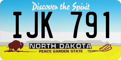 ND license plate IJK791