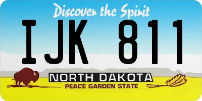 ND license plate IJK811