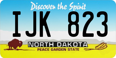 ND license plate IJK823