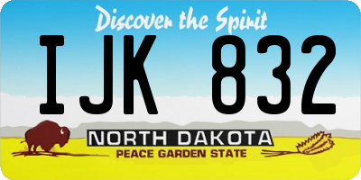 ND license plate IJK832