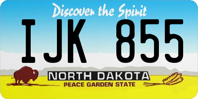 ND license plate IJK855