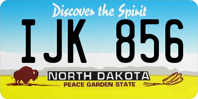 ND license plate IJK856