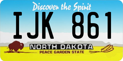 ND license plate IJK861