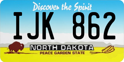 ND license plate IJK862