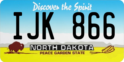 ND license plate IJK866