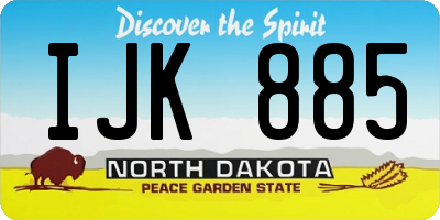 ND license plate IJK885