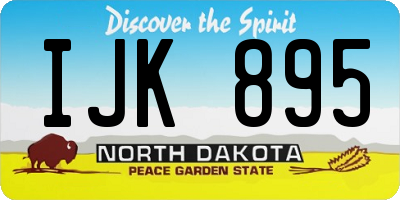 ND license plate IJK895