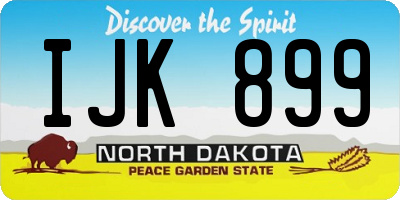 ND license plate IJK899