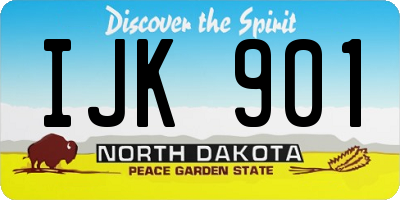 ND license plate IJK901