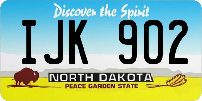 ND license plate IJK902