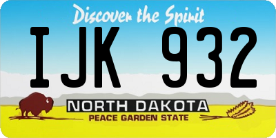 ND license plate IJK932