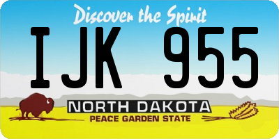 ND license plate IJK955