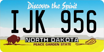 ND license plate IJK956
