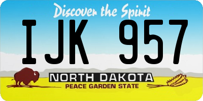 ND license plate IJK957