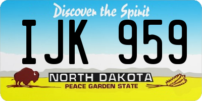 ND license plate IJK959