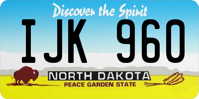 ND license plate IJK960