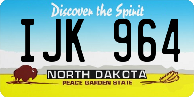 ND license plate IJK964