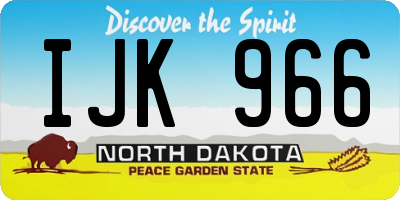 ND license plate IJK966