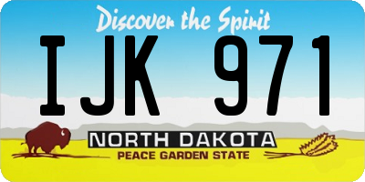 ND license plate IJK971