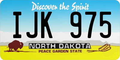 ND license plate IJK975