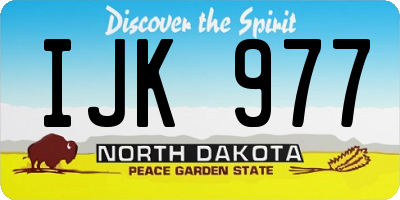 ND license plate IJK977