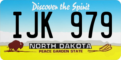 ND license plate IJK979