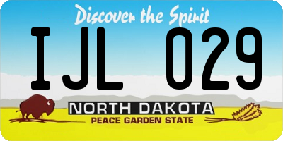 ND license plate IJL029