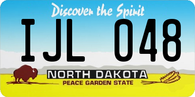 ND license plate IJL048