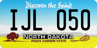 ND license plate IJL050