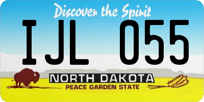 ND license plate IJL055