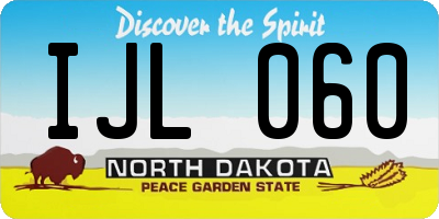 ND license plate IJL060