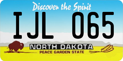 ND license plate IJL065