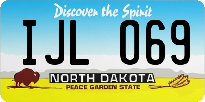 ND license plate IJL069