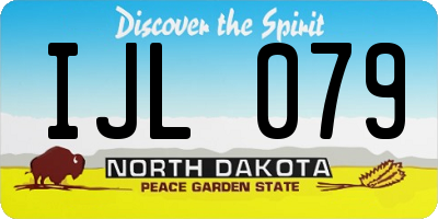ND license plate IJL079
