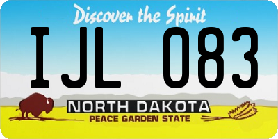 ND license plate IJL083