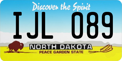 ND license plate IJL089
