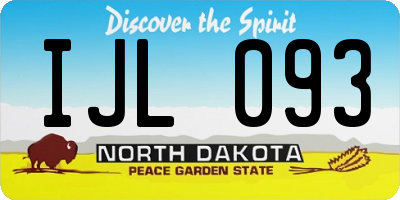 ND license plate IJL093