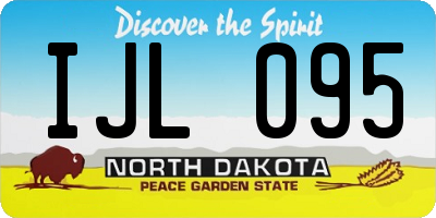 ND license plate IJL095