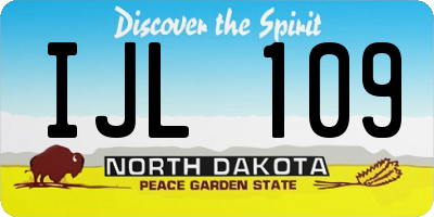 ND license plate IJL109
