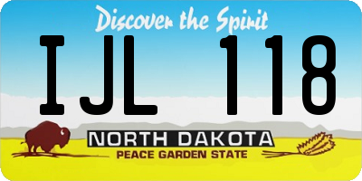 ND license plate IJL118