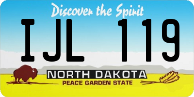 ND license plate IJL119