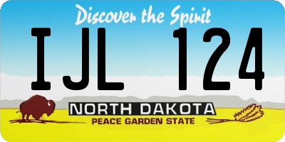 ND license plate IJL124