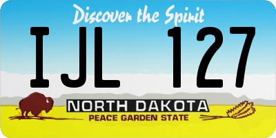 ND license plate IJL127