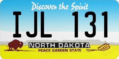 ND license plate IJL131