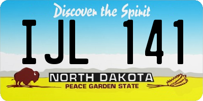 ND license plate IJL141