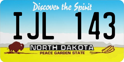 ND license plate IJL143