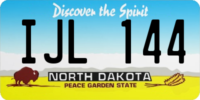ND license plate IJL144