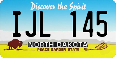 ND license plate IJL145
